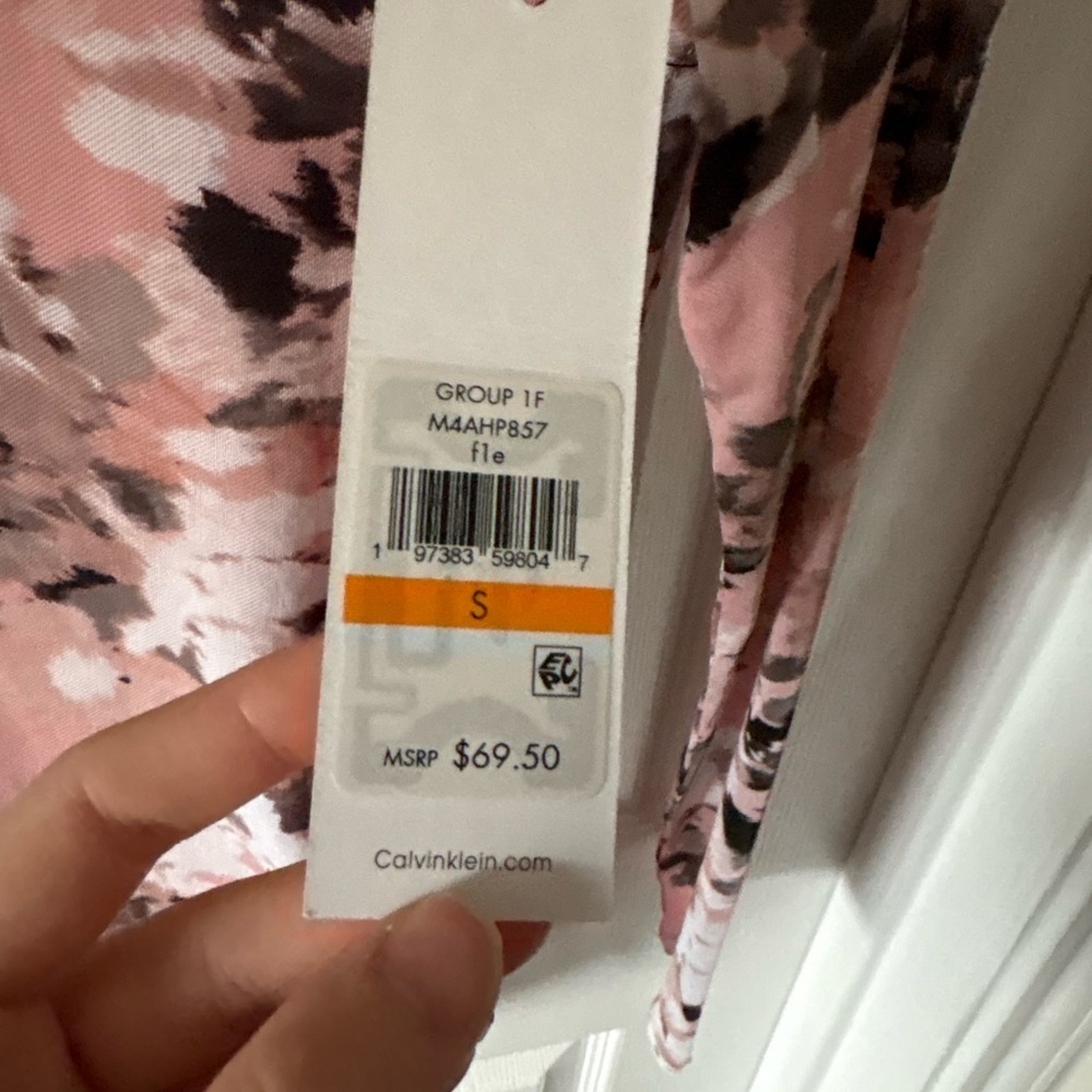 NWT Calvin Klein floral print long-sleeve Size S - Picture 5 of 6